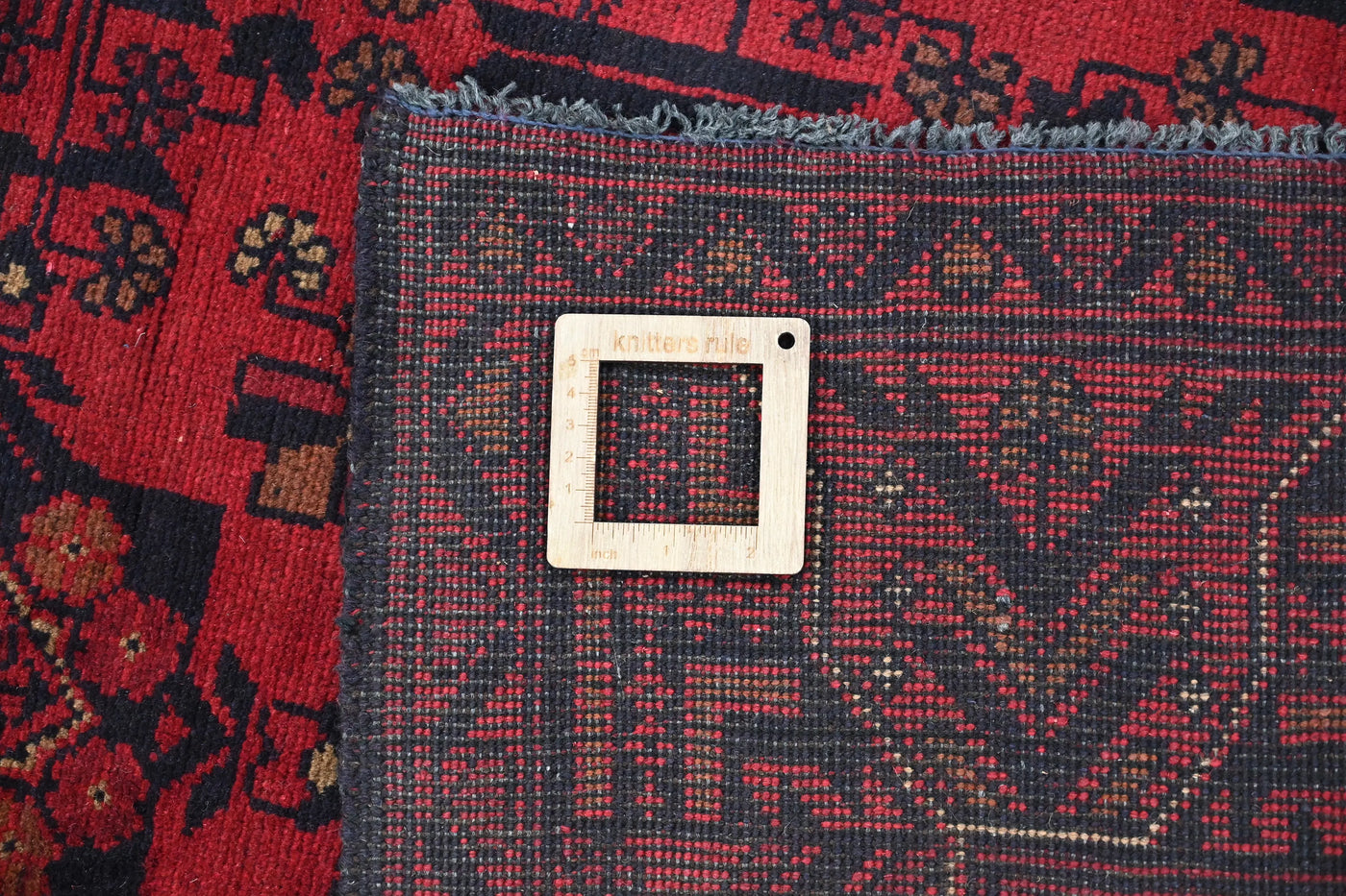 Khal Mohammadi Afghan Rug – Claret Constellation