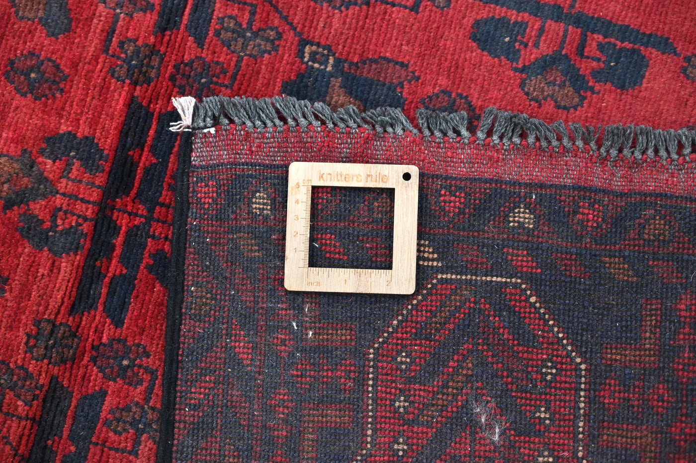Khal Mohammadi Afghan Rug – Vermilion Trellis