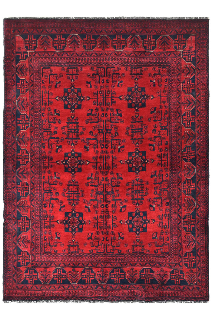 Khal Mohammadi Afghan Rug – Sangria Triptych