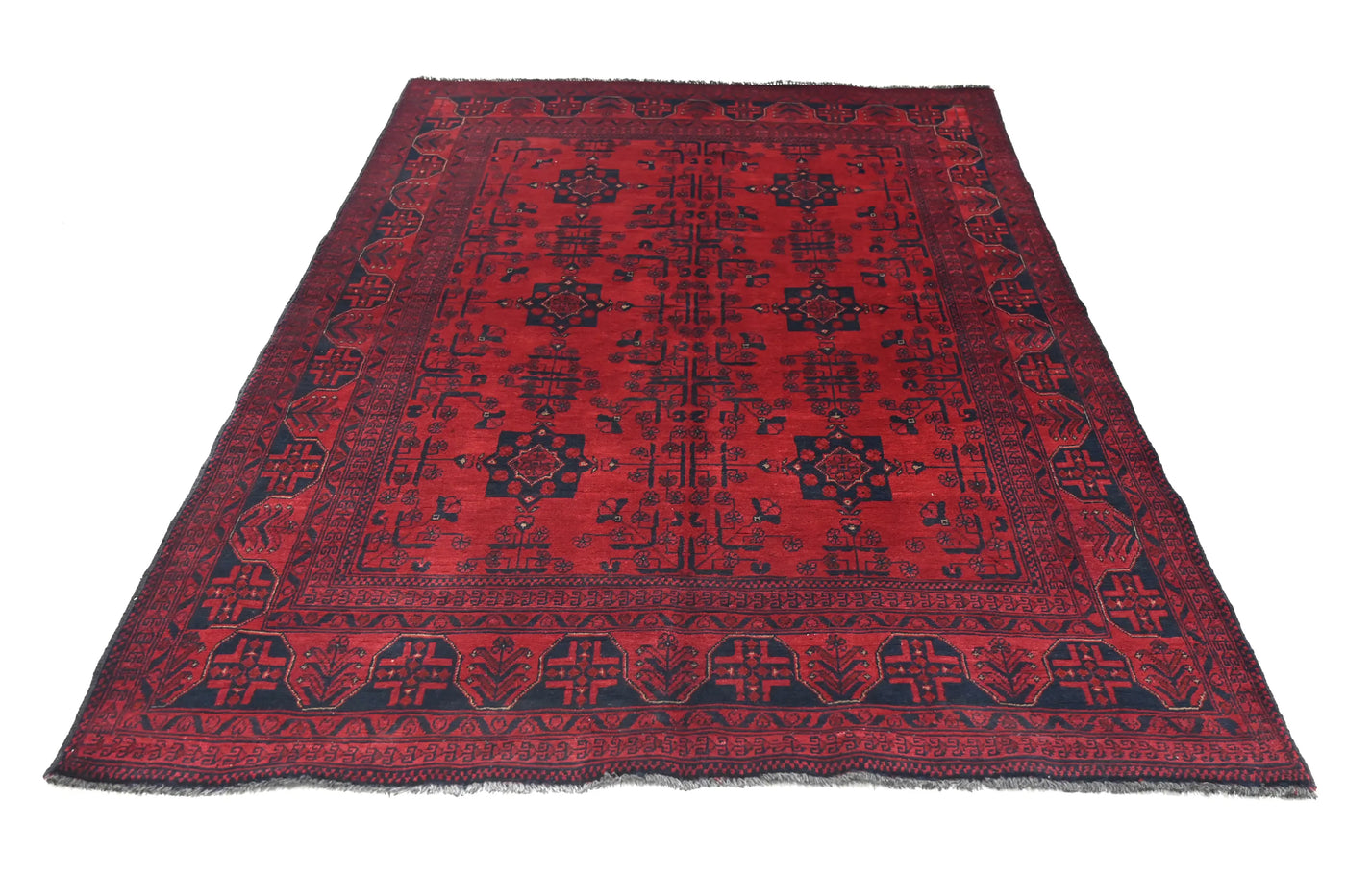 Khal Mohammadi Afghan Rug – Sangria Triptych