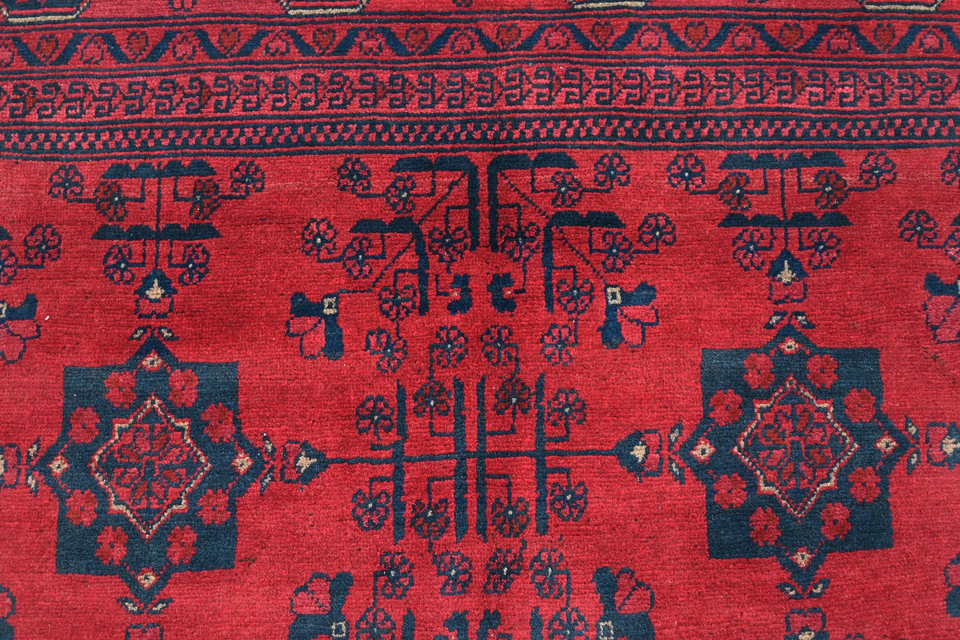 Khal Mohammadi Afghan Rug – Sangria Triptych