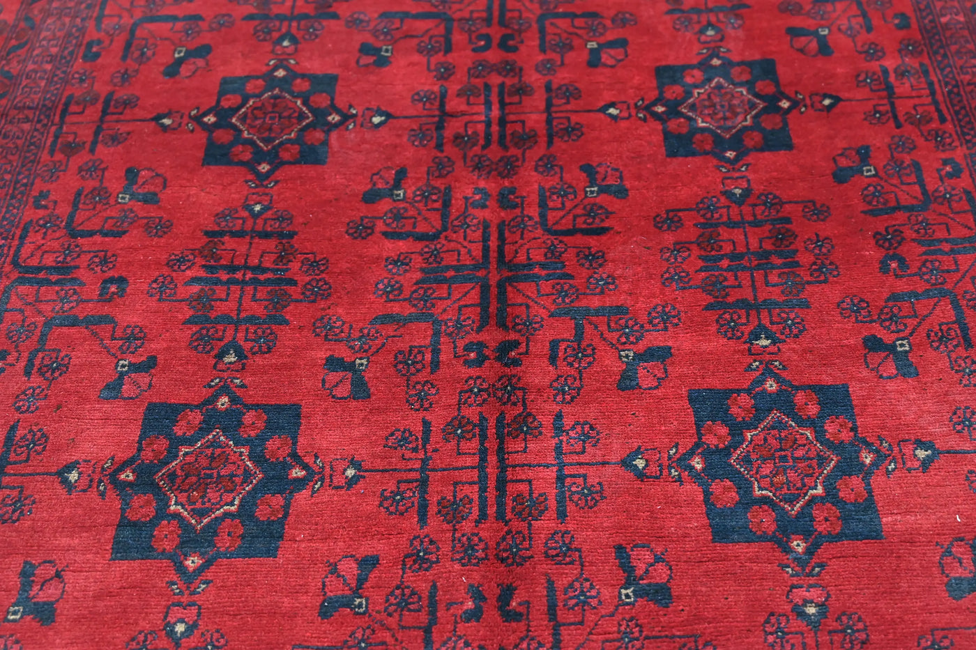 Khal Mohammadi Afghan Rug – Sangria Triptych
