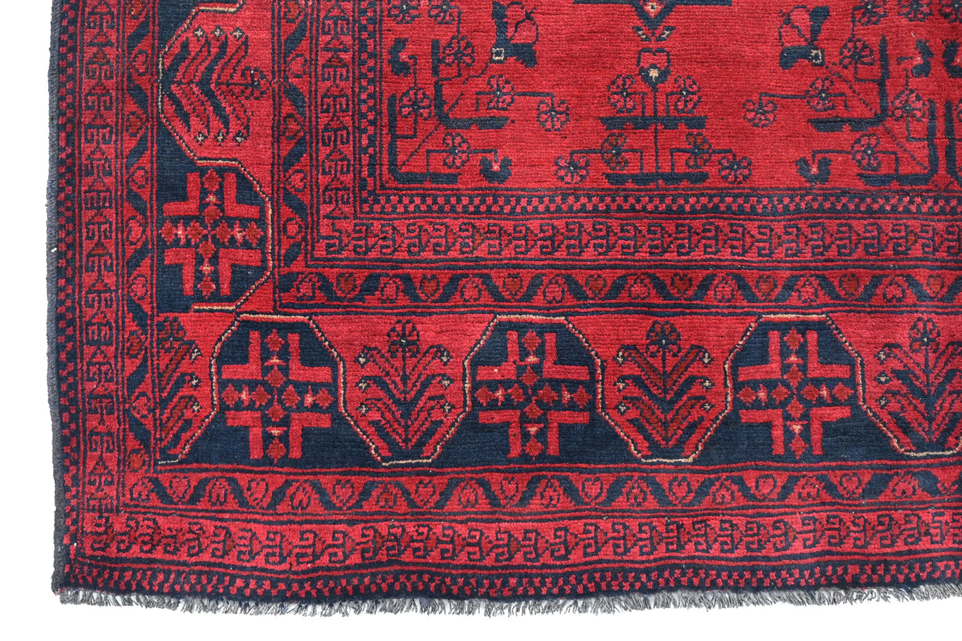 Khal Mohammadi Afghan Rug – Sangria Triptych
