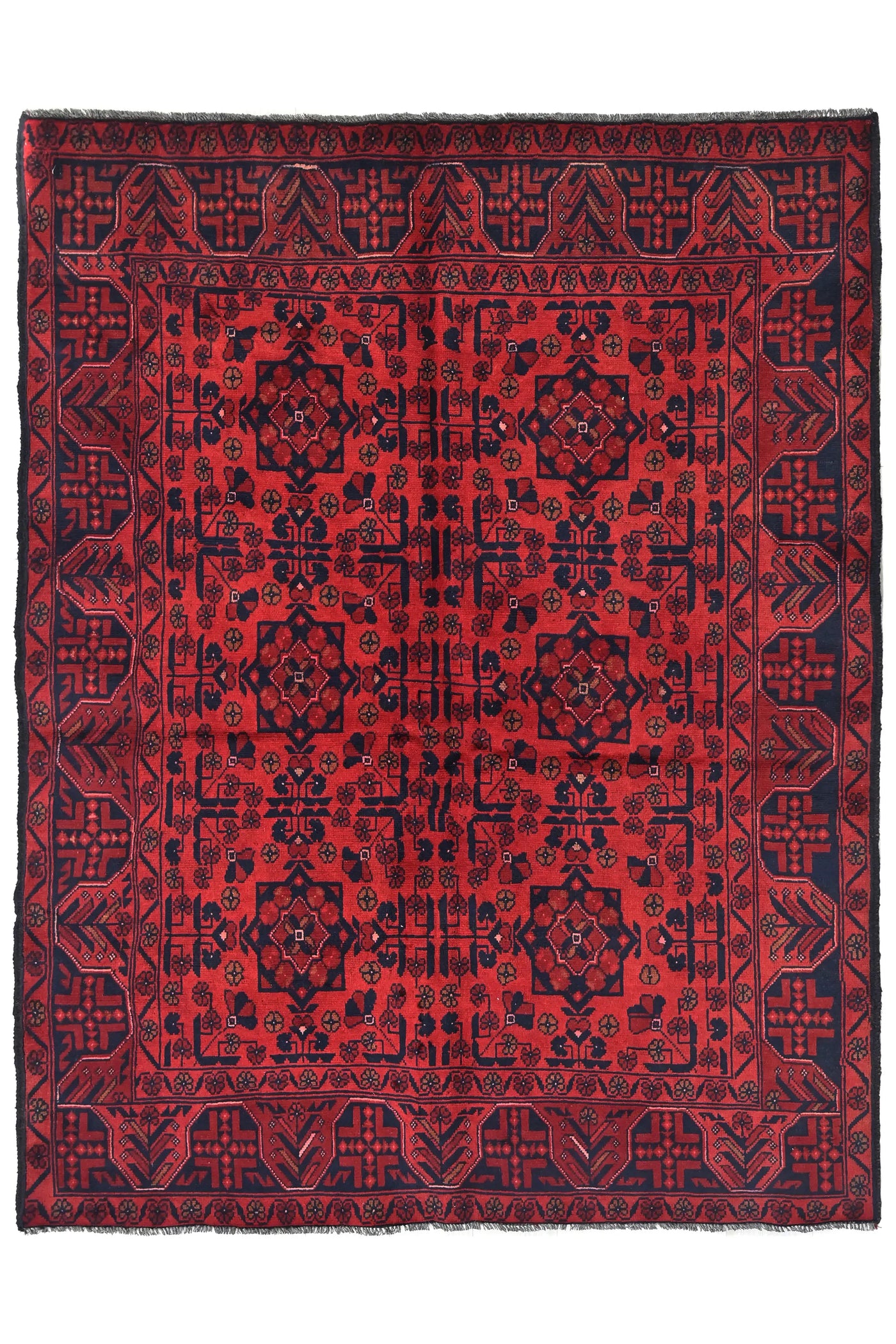 Khal Mohammadi Afghan Rug – Rosewood Constellation