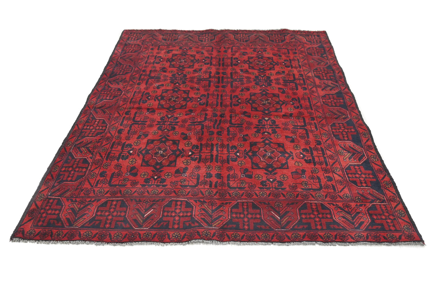 Khal Mohammadi Afghan Rug – Rosewood Constellation