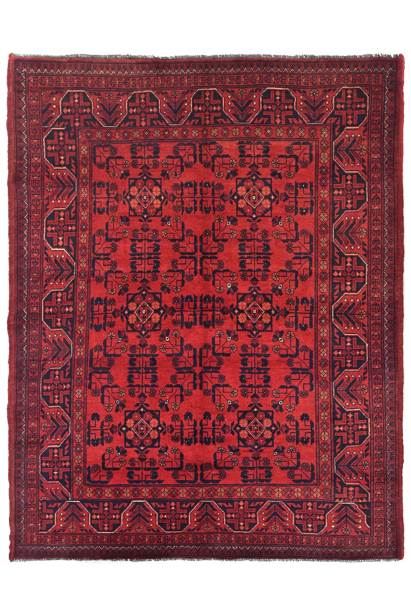 Khal Mohammadi Afghan Rug – Ember Medallion