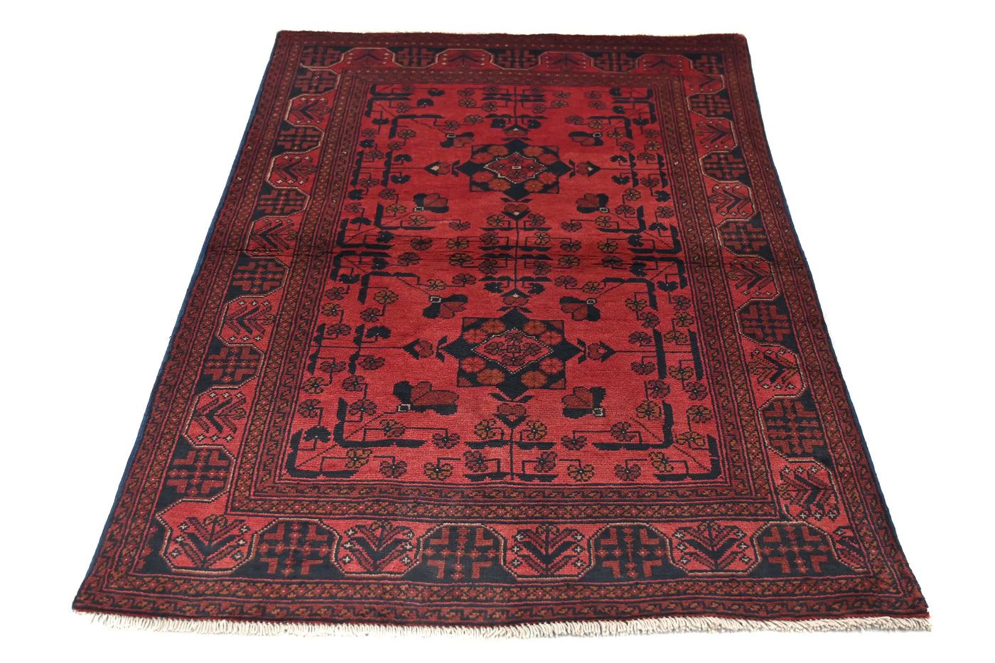 Khal Mohammadi Afghan Rug – Rosewood Geometry