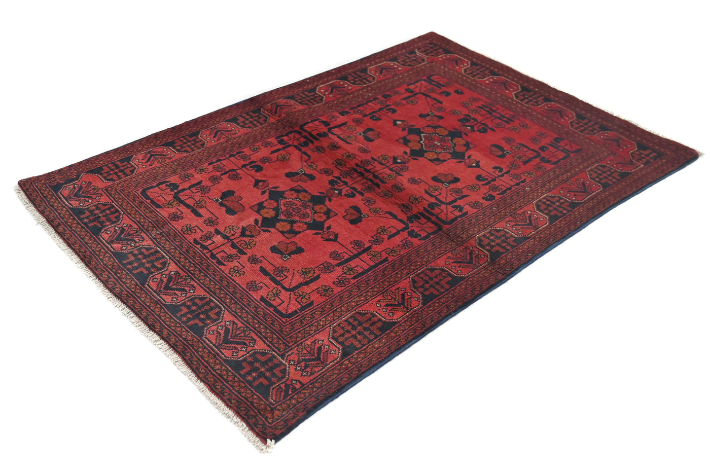 Khal Mohammadi Afghan Rug – Rosewood Geometry