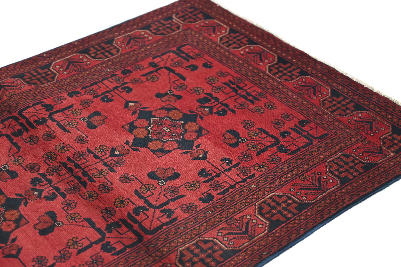Khal Mohammadi Afghan Rug – Rosewood Geometry
