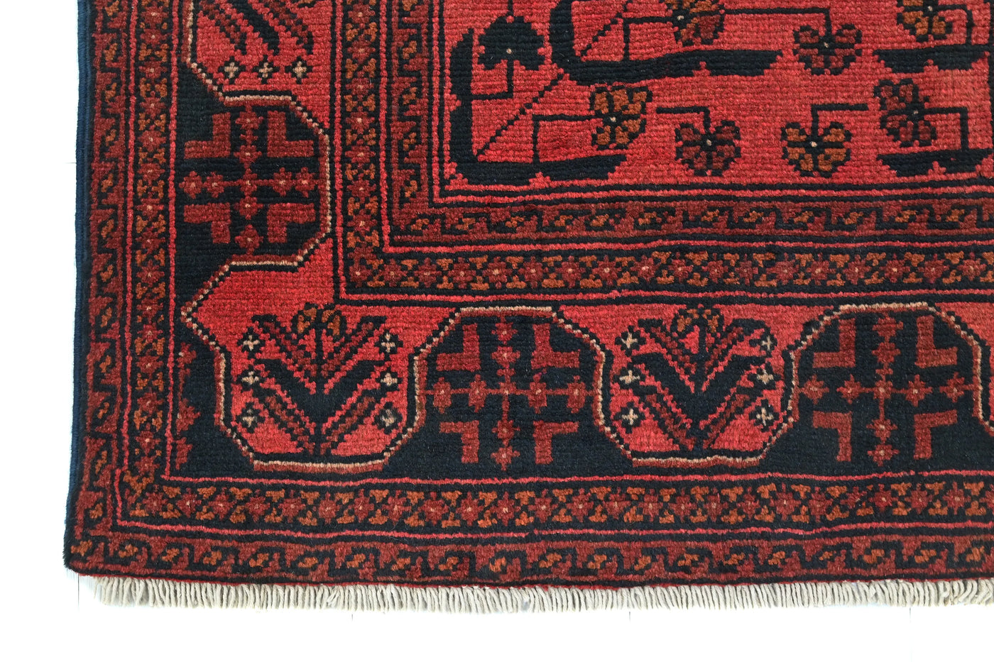 Khal Mohammadi Afghan Rug – Rosewood Geometry