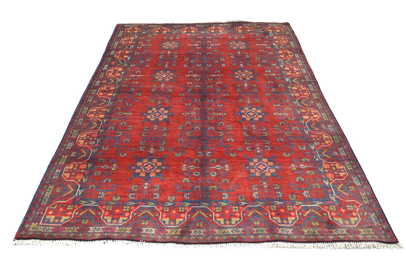 Khal Mohammadi Afghan Rug – Ruby Triptych