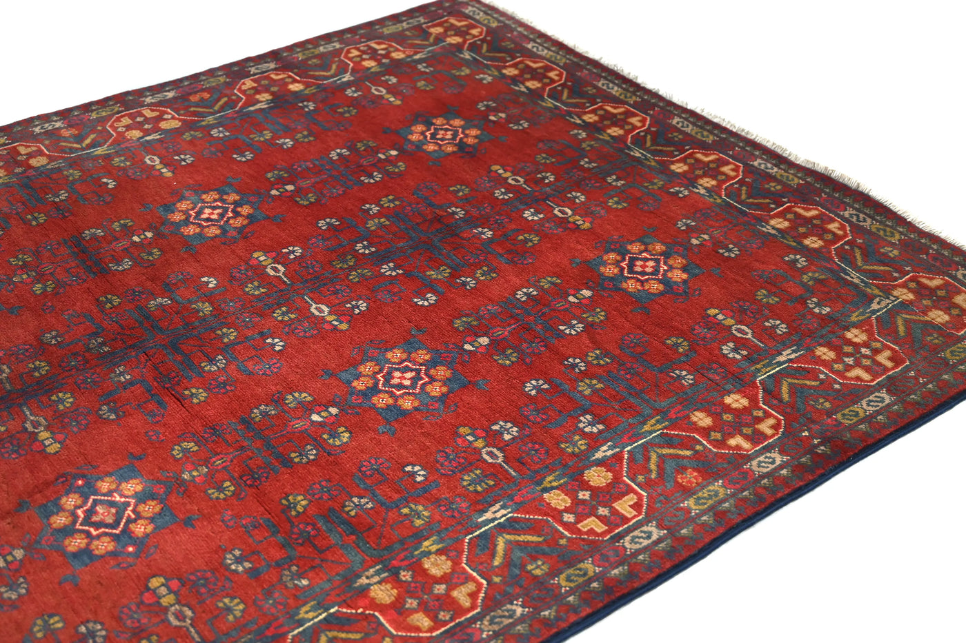Khal Mohammadi Afghan Rug – Ruby Triptych