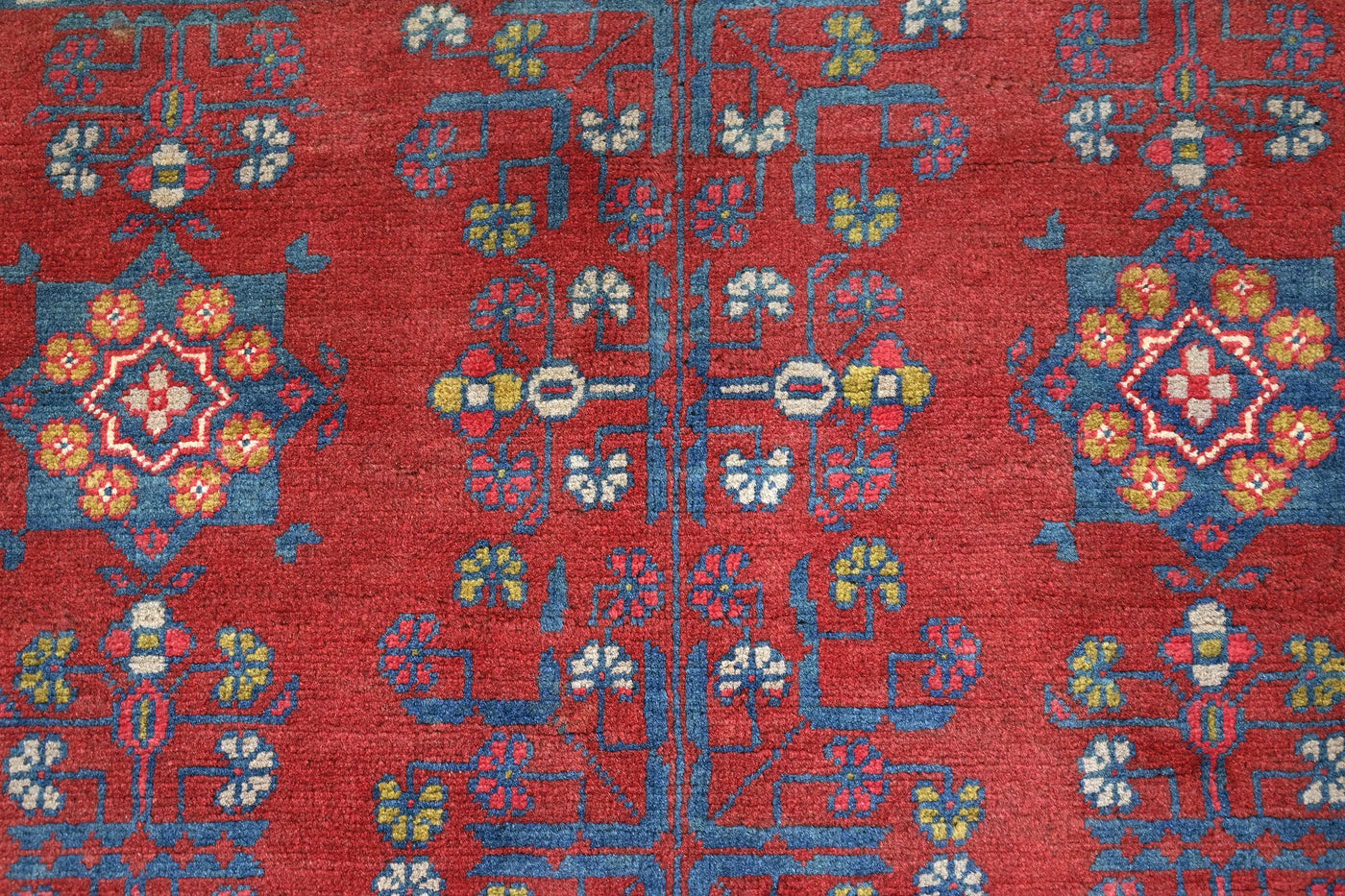 Khal Mohammadi Afghan Rug – Ruby Triptych