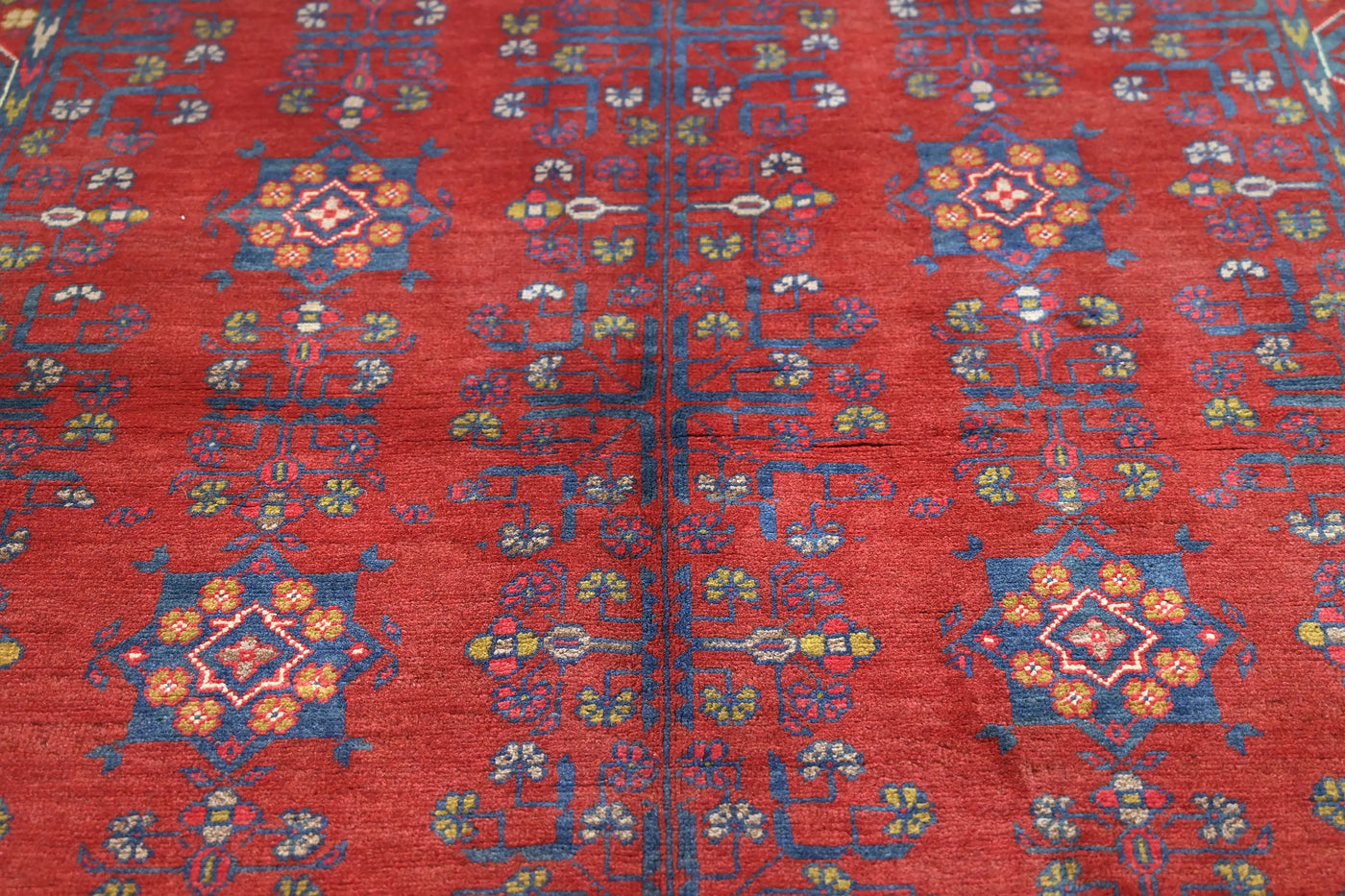 Khal Mohammadi Afghan Rug – Ruby Triptych