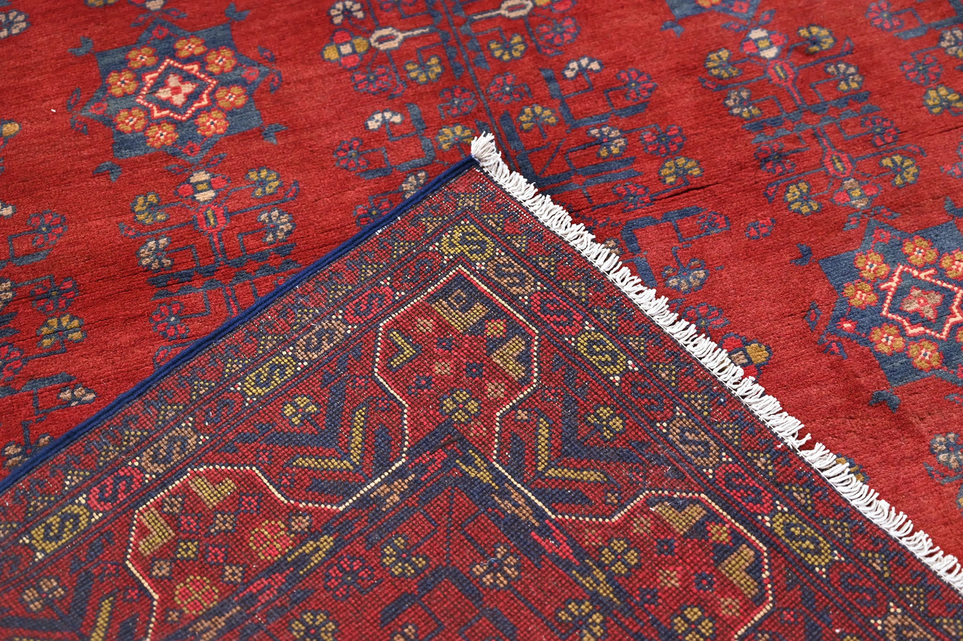 Khal Mohammadi Afghan Rug – Ruby Triptych