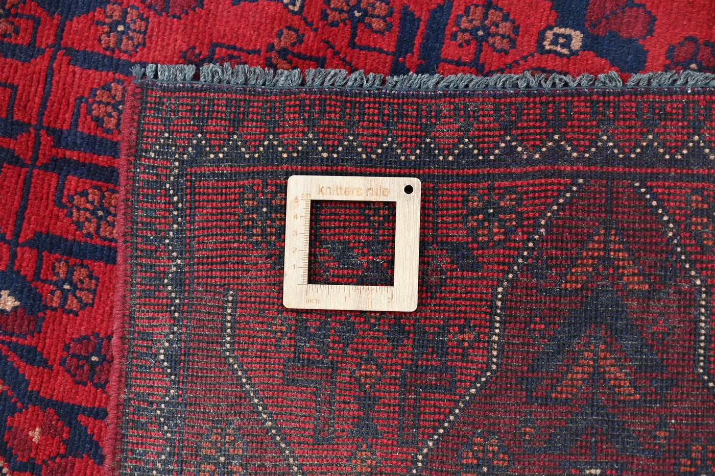 Khal Mohammadi Afghan Rug – Claret Medallion