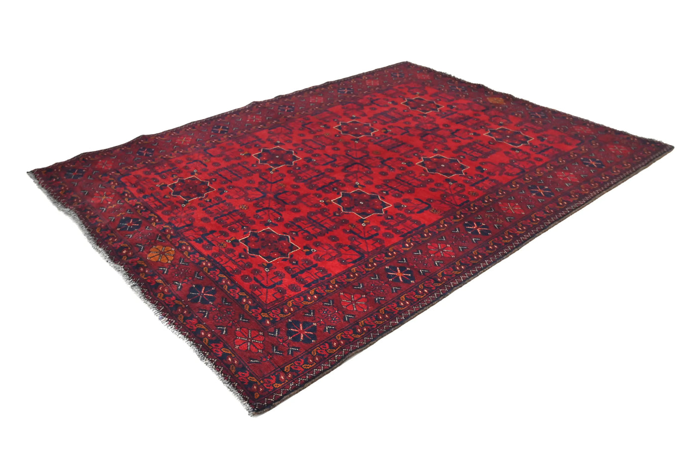 Khal Mohammadi Afghan Rug – Claret Keystone