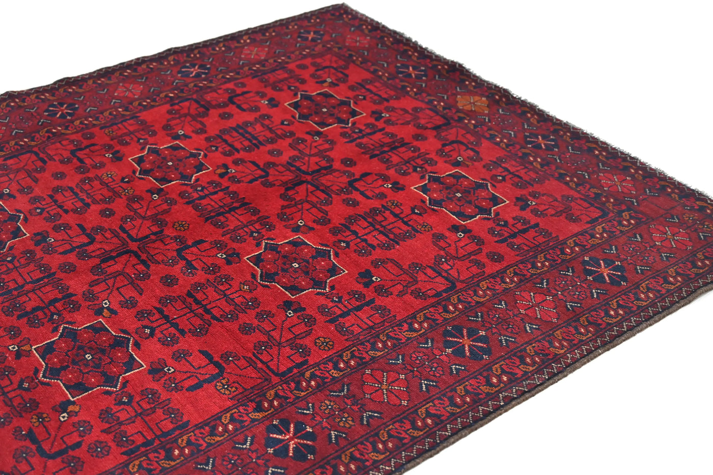 Khal Mohammadi Afghan Rug – Claret Keystone