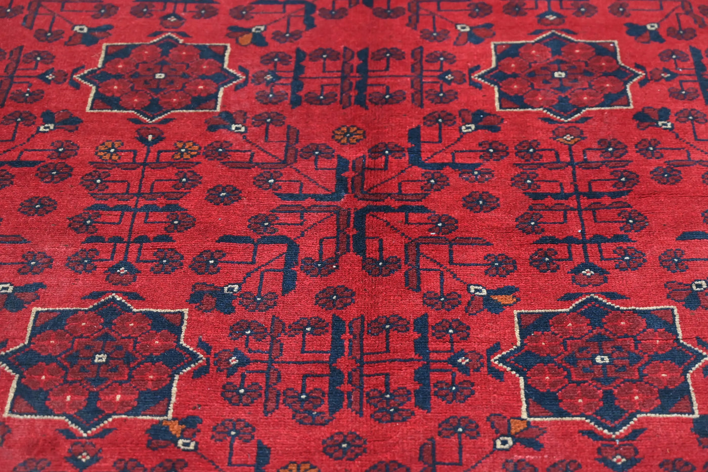 Khal Mohammadi Afghan Rug – Claret Keystone