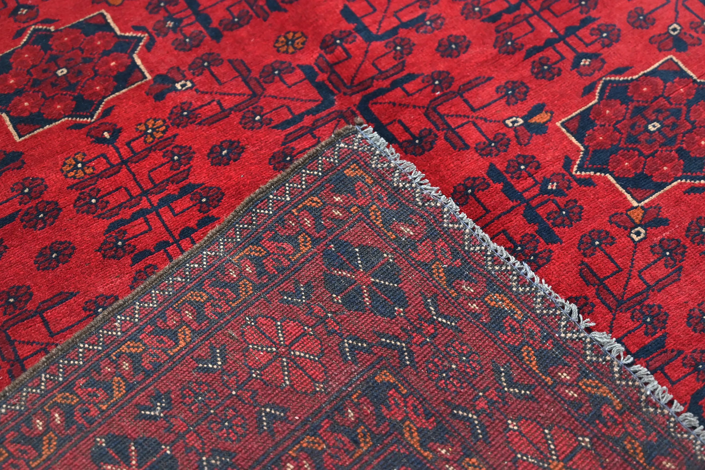 Khal Mohammadi Afghan Rug – Claret Keystone
