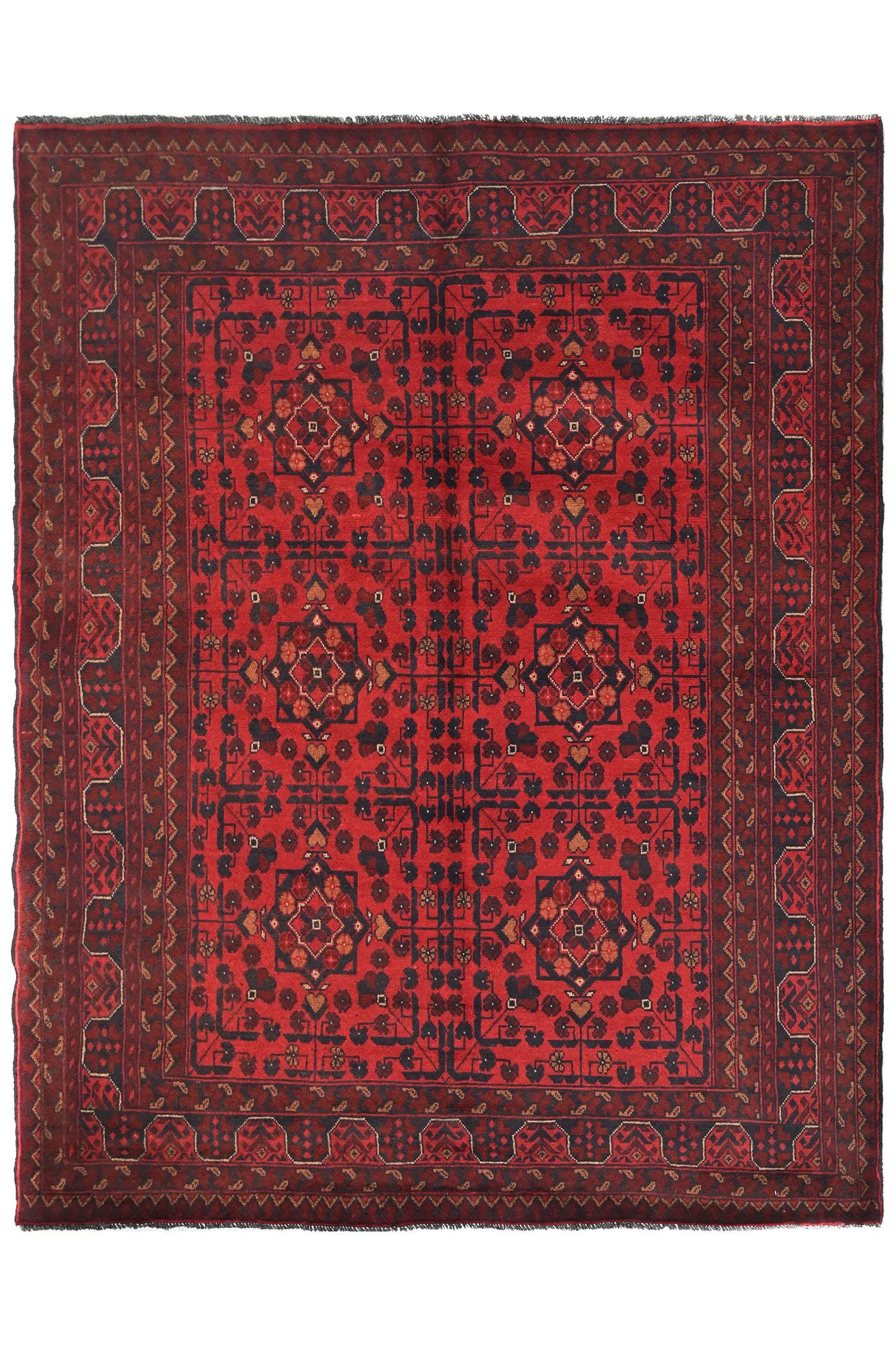 Khal Mohammadi Afghan Rug – Carmine Triptych