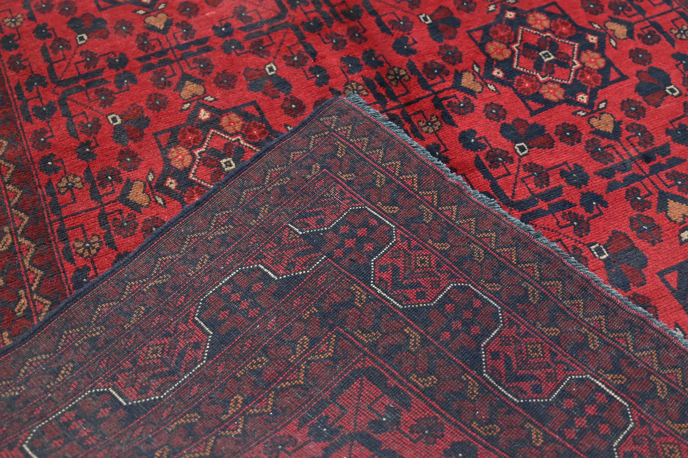 Khal Mohammadi Afghan Rug – Carmine Triptych