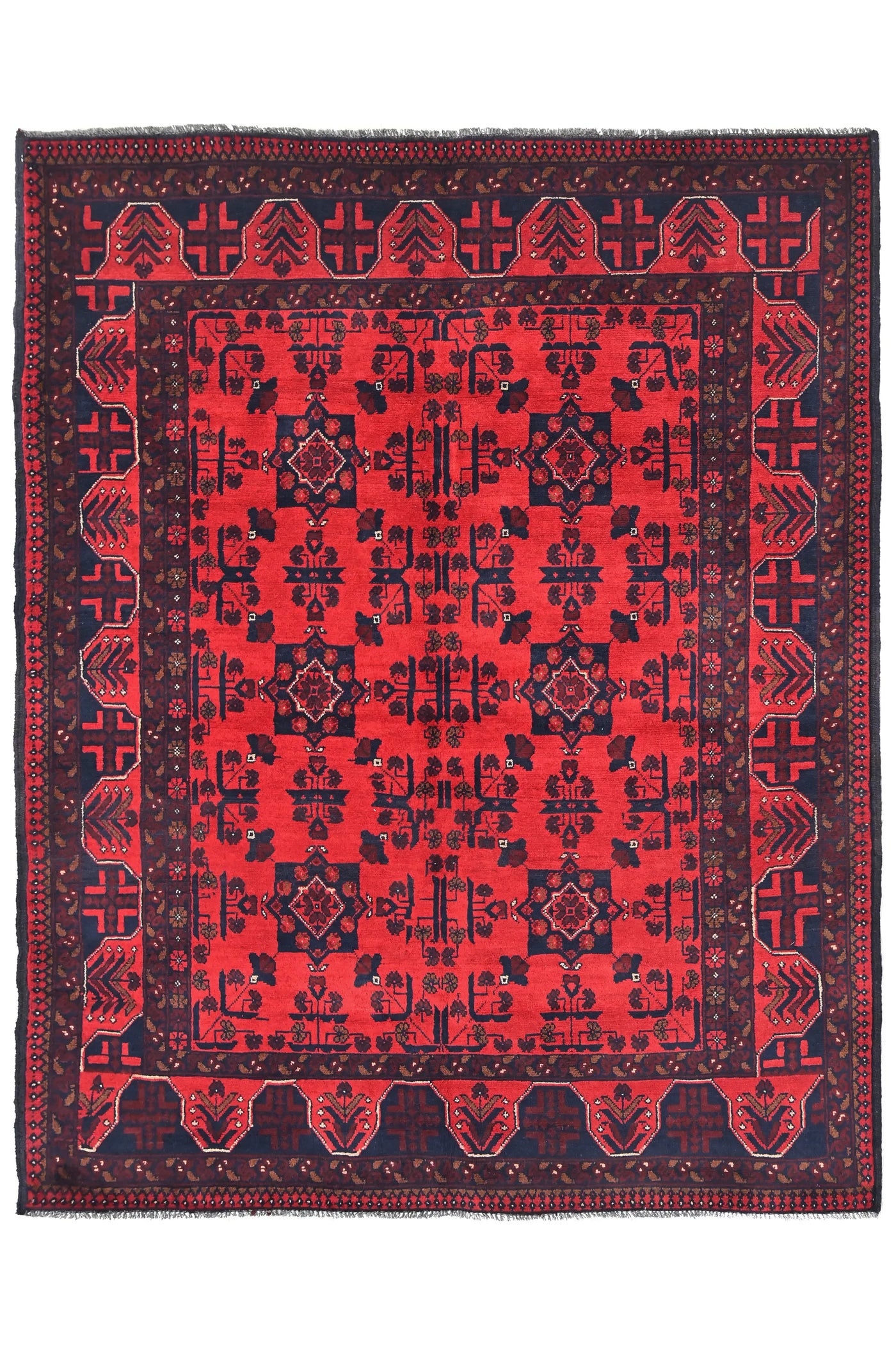 Khal Mohammadi Afghan Rug – Garnet Keystone
