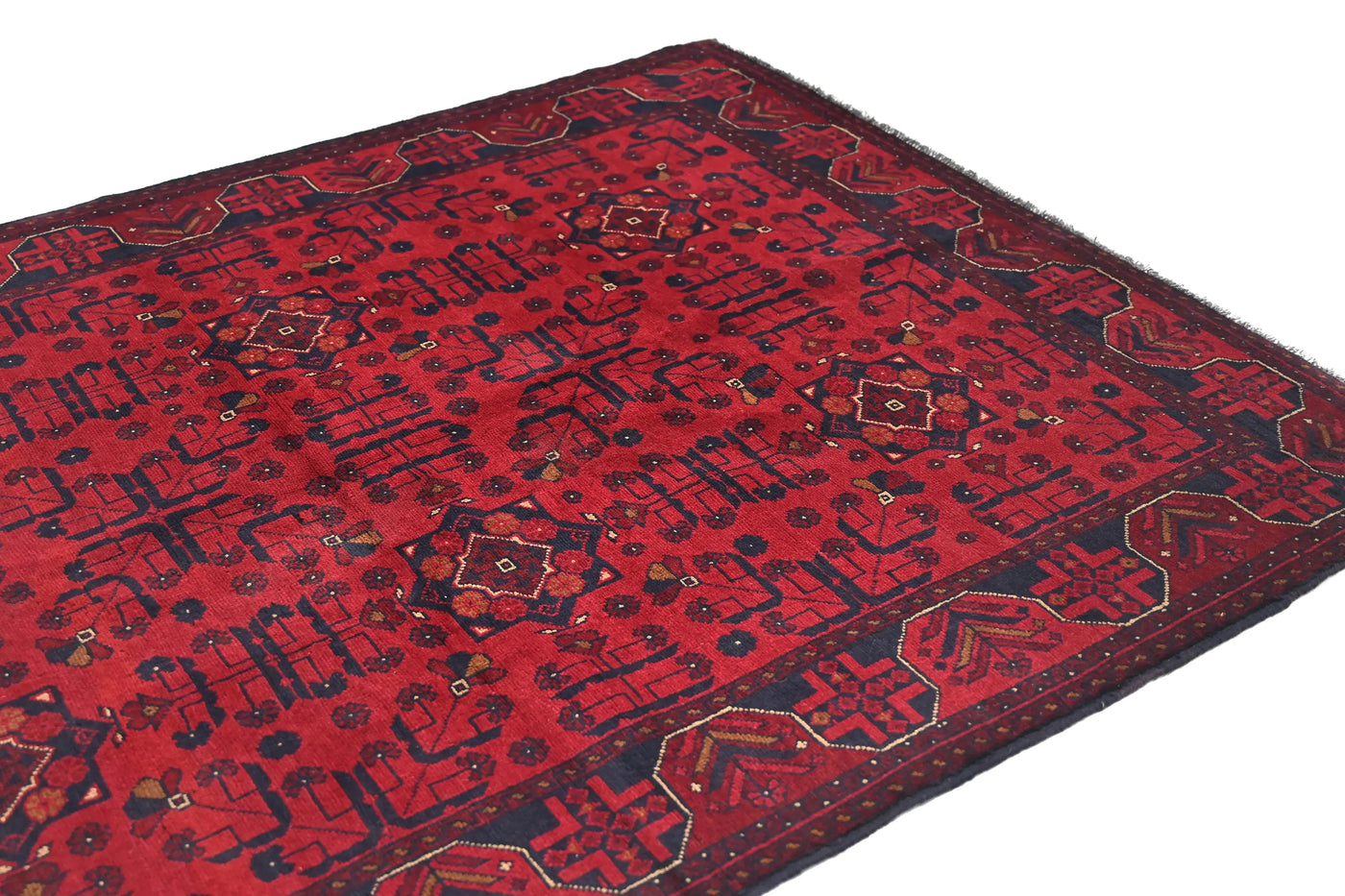 Khal Mohammadi Afghan Rug – Carmine Mosaic