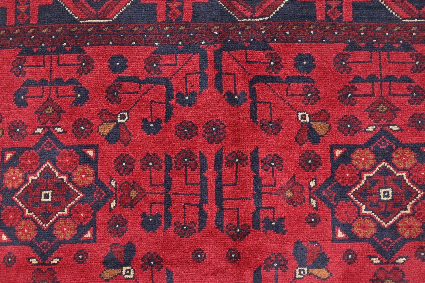 Khal Mohammadi Afghan Rug – Carmine Mosaic