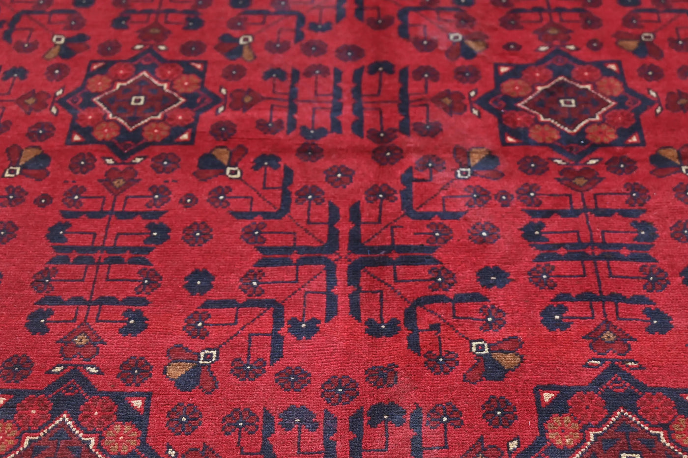 Khal Mohammadi Afghan Rug – Carmine Mosaic