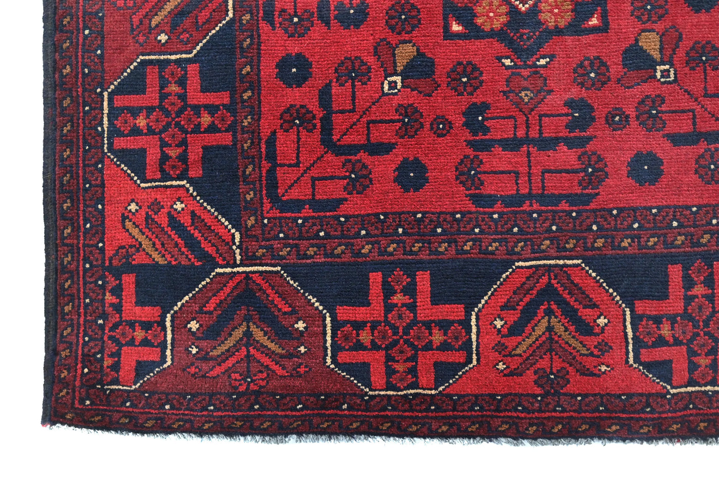 Khal Mohammadi Afghan Rug – Carmine Mosaic