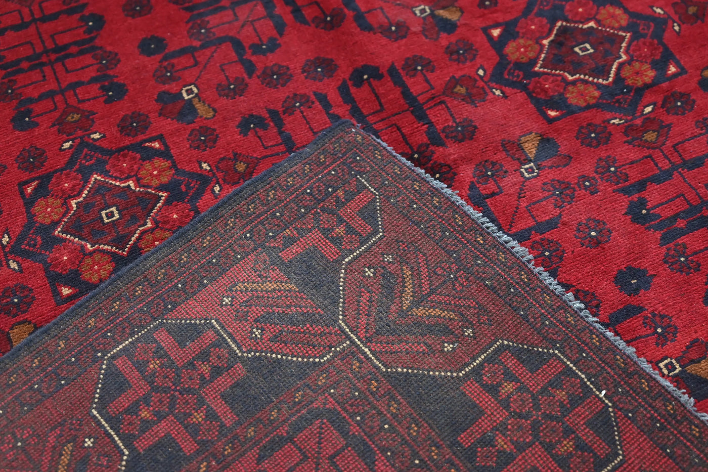 Khal Mohammadi Afghan Rug – Carmine Mosaic
