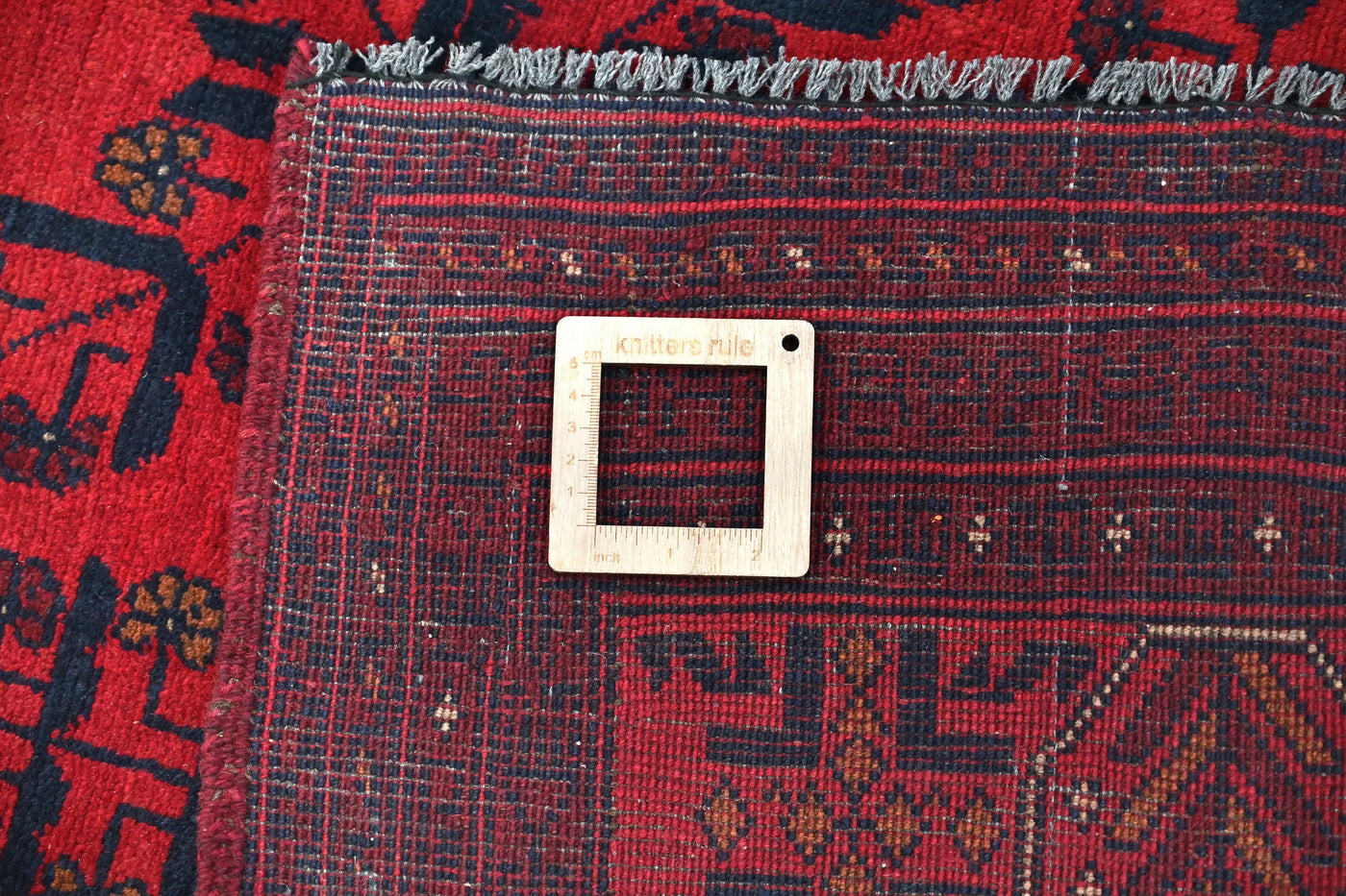Khal Mohammadi Afghan Rug – Scarlet Triptych