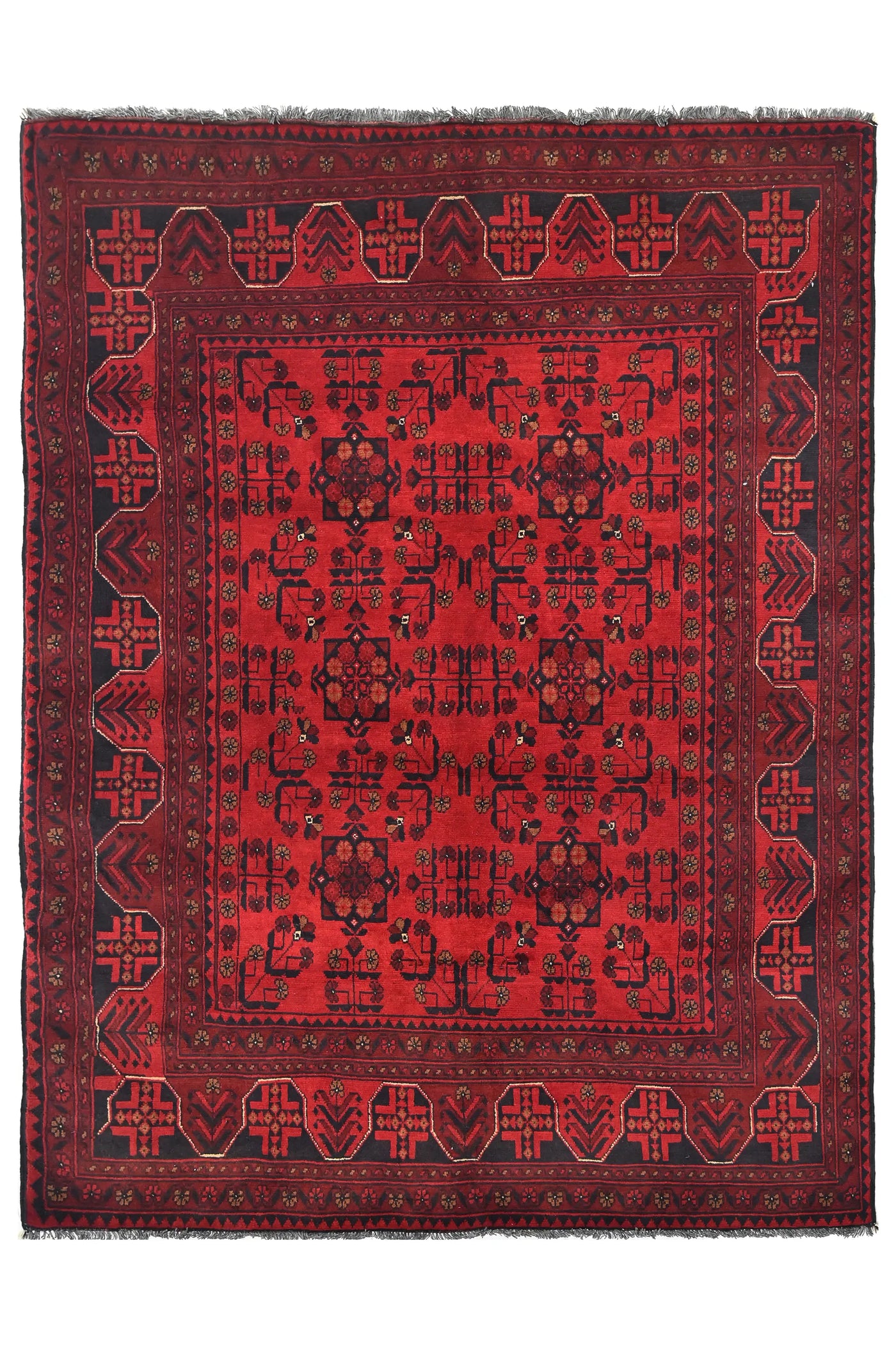Khal Mohammadi Afghan Rug – Wine Geometry