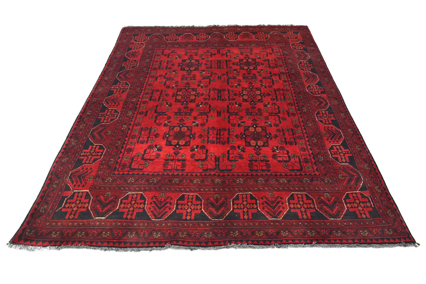 Khal Mohammadi Afghan Rug – Wine Geometry