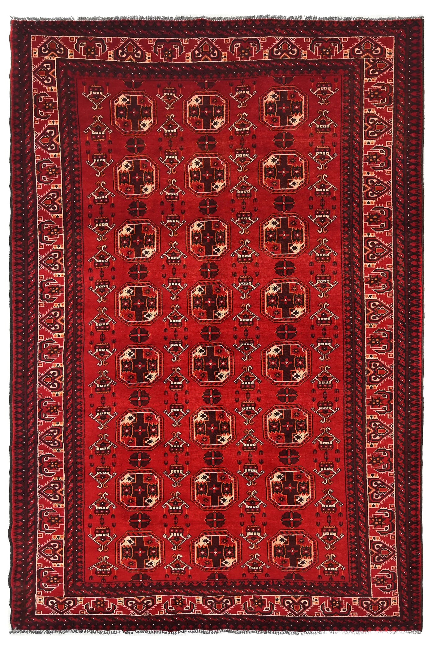 Khal Mohammadi Afghan Rug – Cardinal Geometry