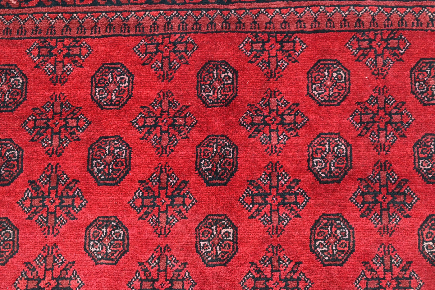 Khal Mohammadi Afghan Rug – Scarlet Mosaic