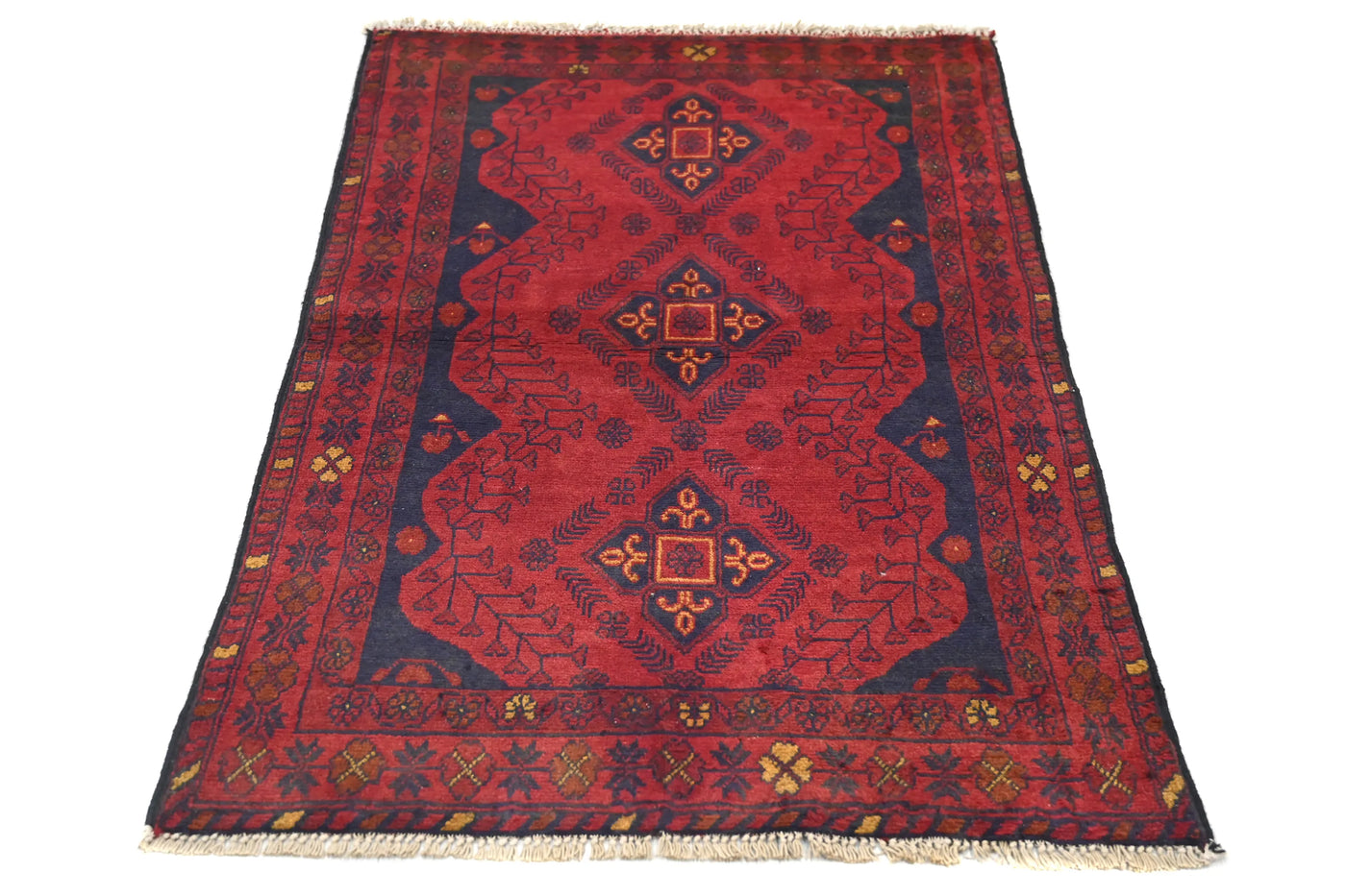 Khal Mohammadi Afghan Rug – Crimson Frame