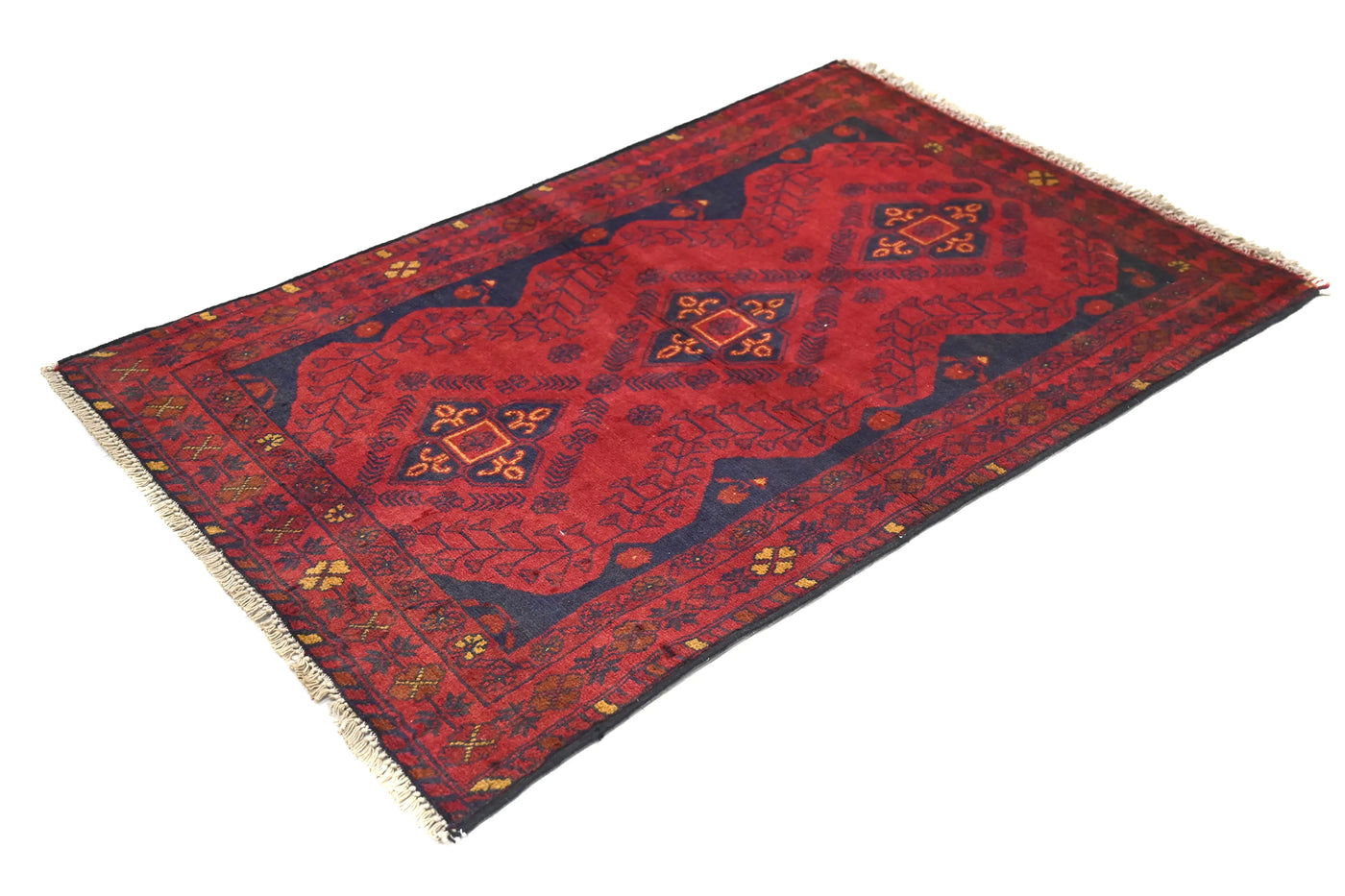 Khal Mohammadi Afghan Rug – Crimson Frame