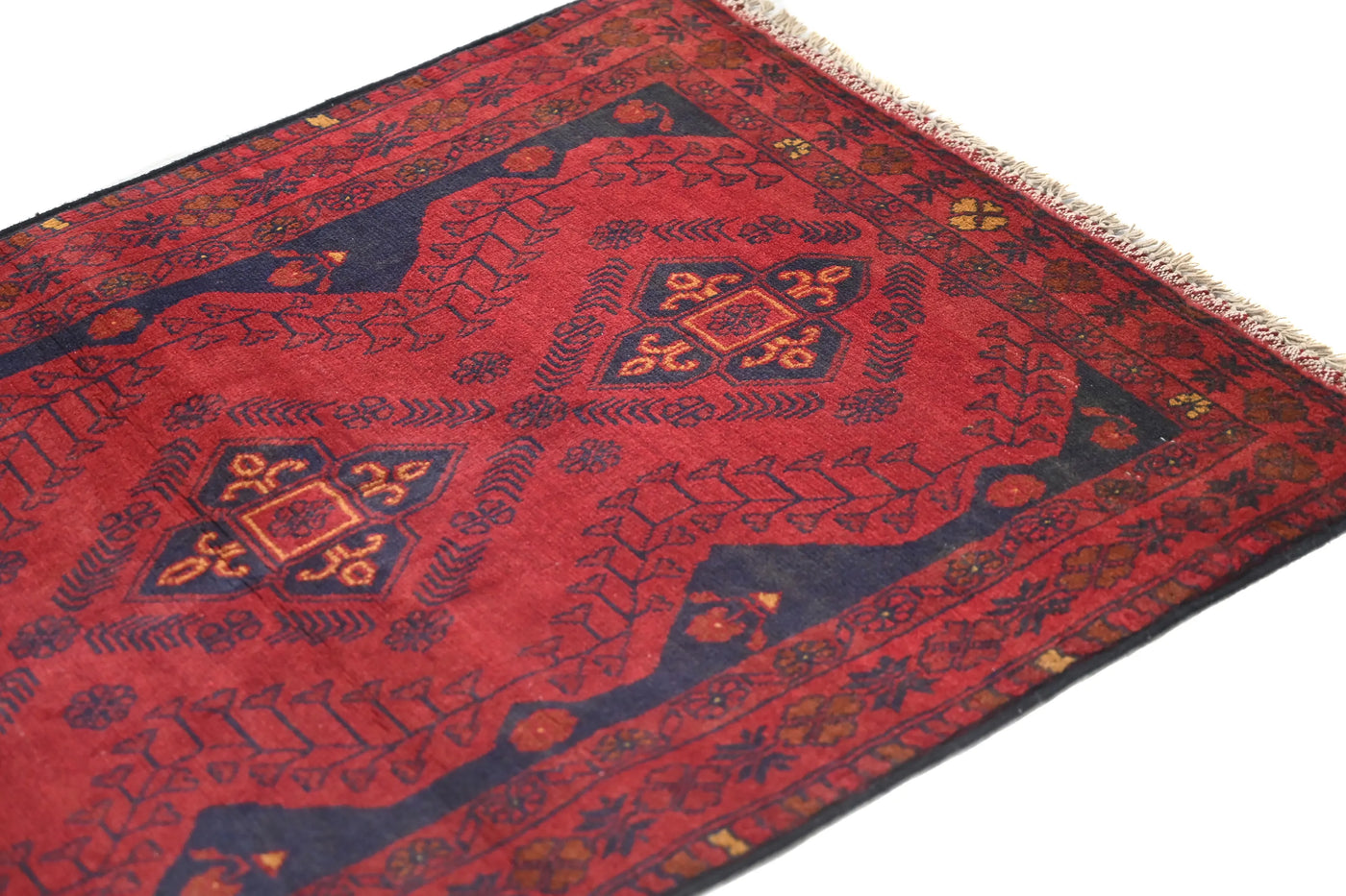 Khal Mohammadi Afghan Rug – Crimson Frame
