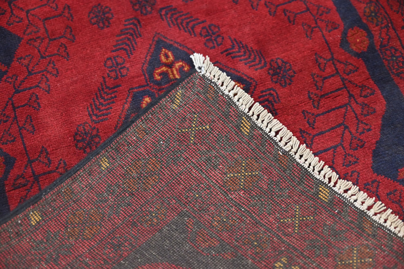 Khal Mohammadi Afghan Rug – Crimson Frame