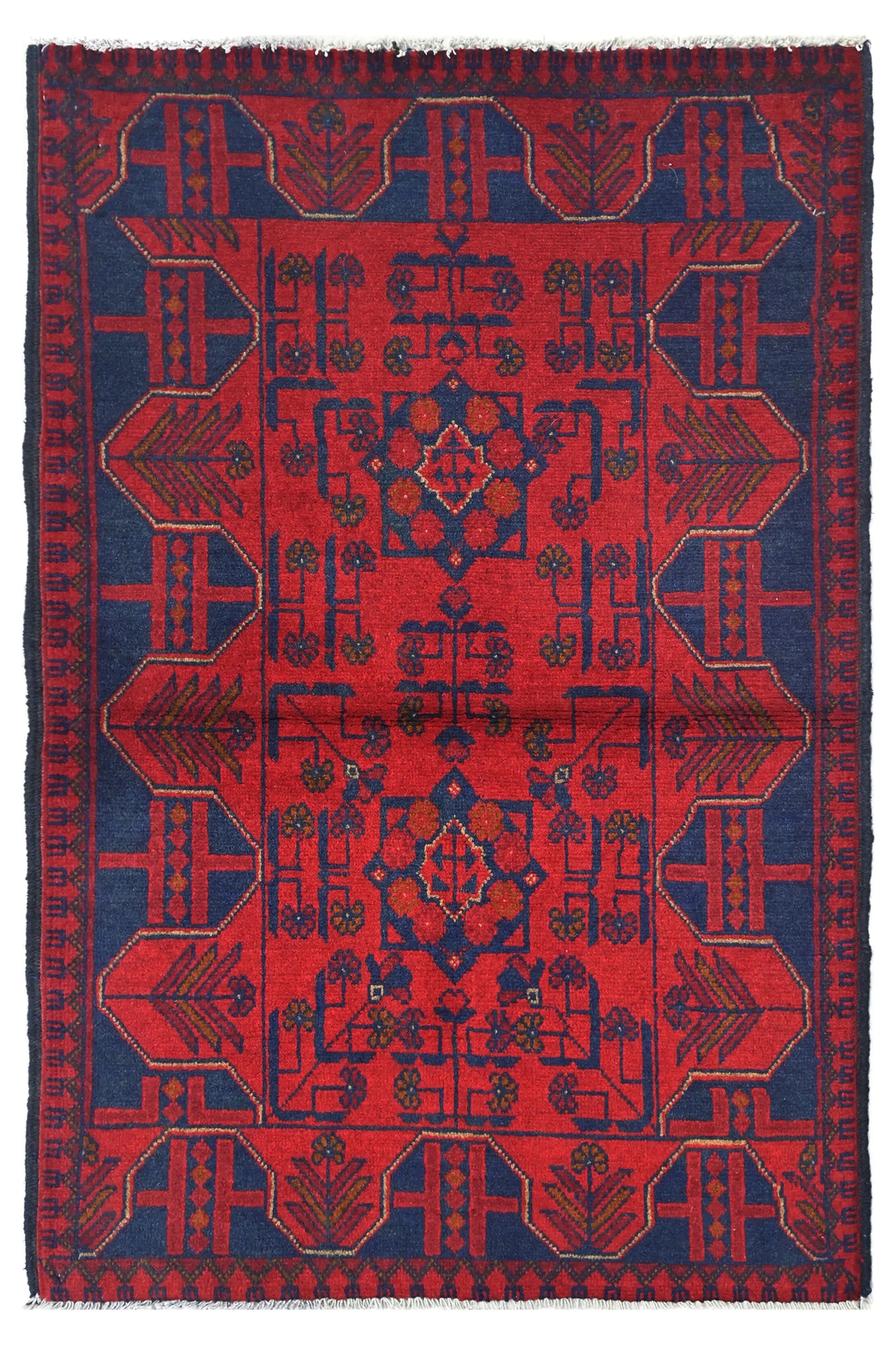 Khal Mohammadi Afghan Rug – Carmine Constellation