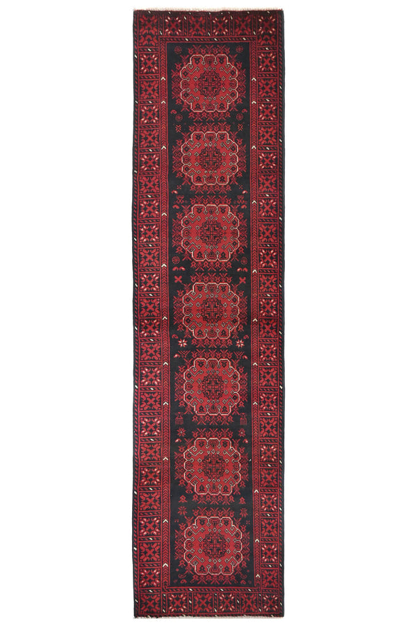 Afghan Khal Mohammadi Runner Rug, 72 x 285 cm