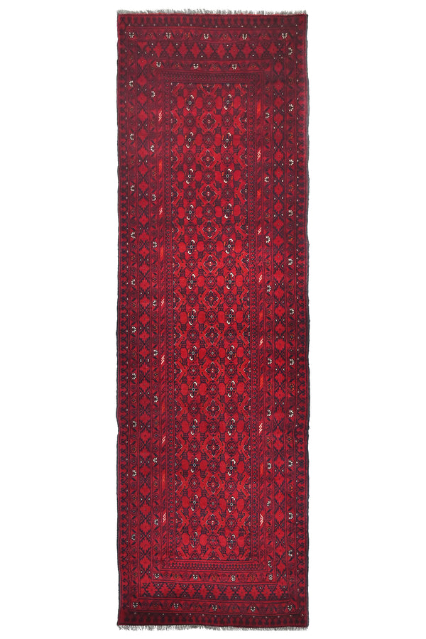 Afghan Khal Mohammadi Runner Rug, 88 x 281 cm