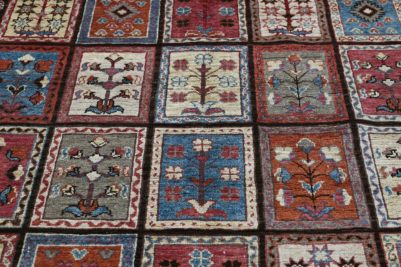 Khorjin Afghan Rug – Midnight Patchwork