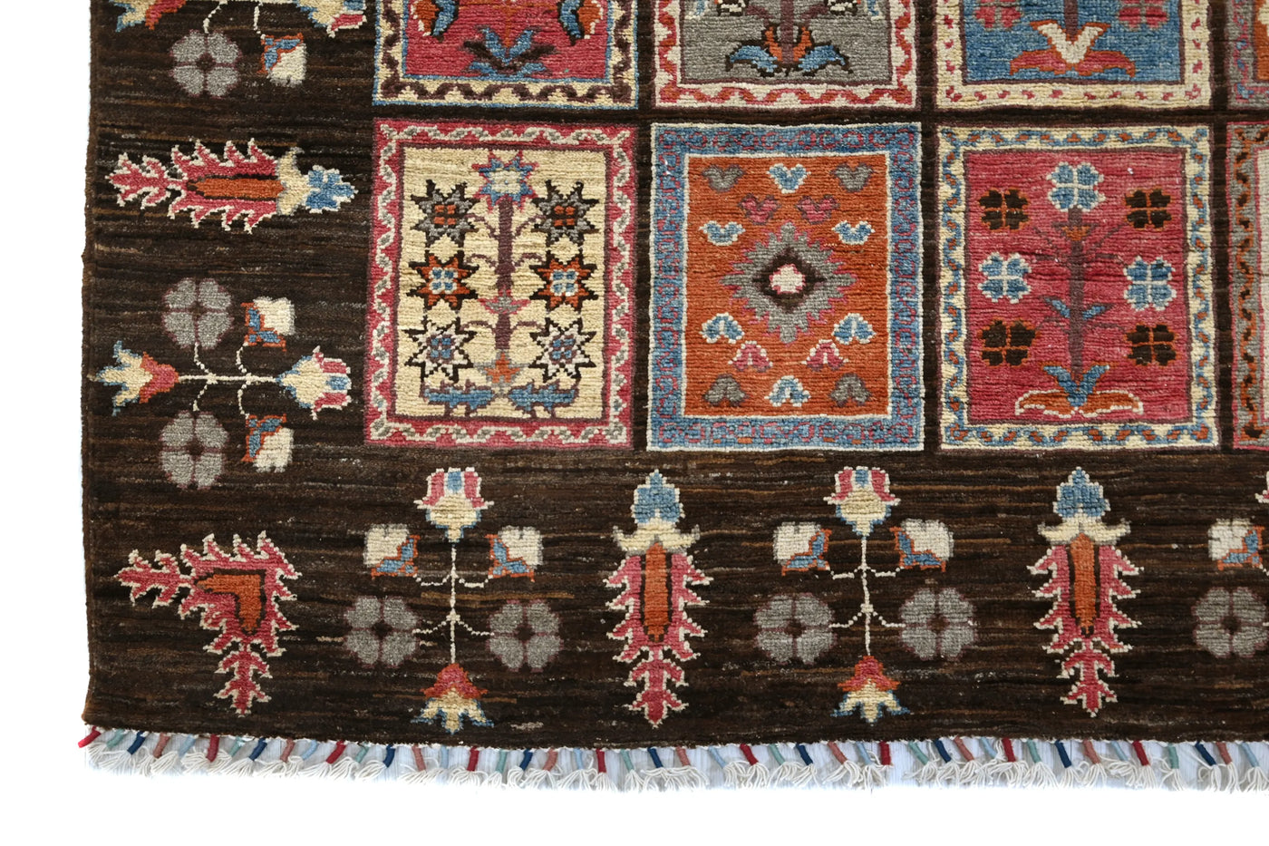 Khorjin Afghan Rug – Midnight Patchwork