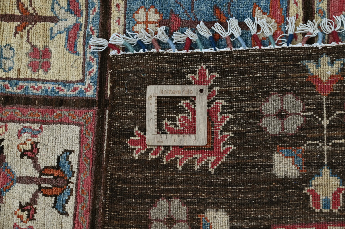 Khorjin Afghan Rug – Midnight Patchwork