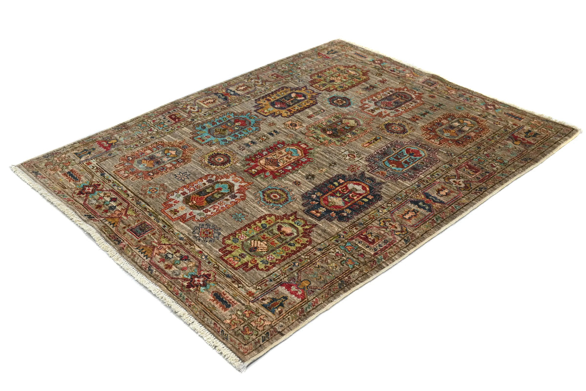 Khorjin Afghan Rug – Alabaster Mosaic