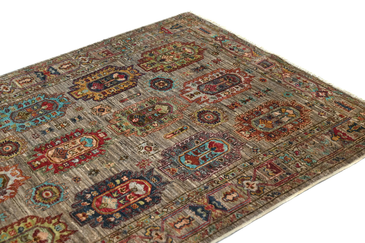 Khorjin Afghan Rug – Alabaster Mosaic