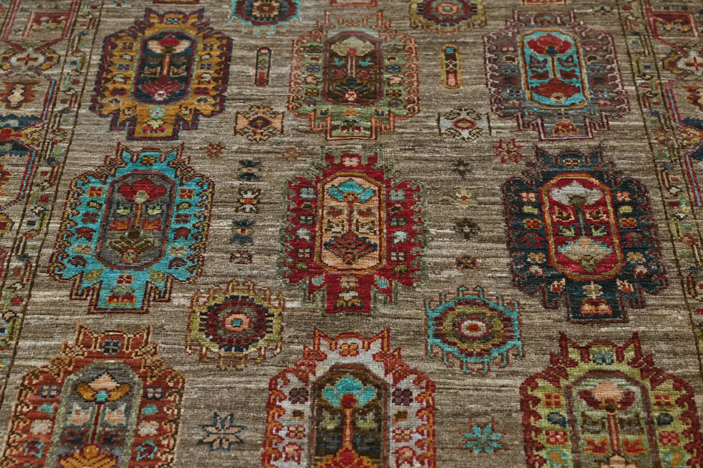 Khorjin Afghan Rug – Alabaster Mosaic